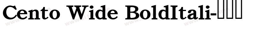Cento Wide BoldItali字体转换